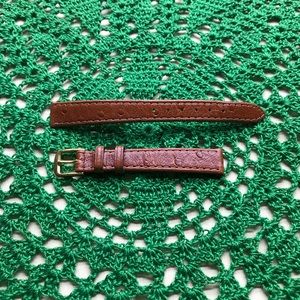 Genuine leather Watchstrap with Ostrich texture.